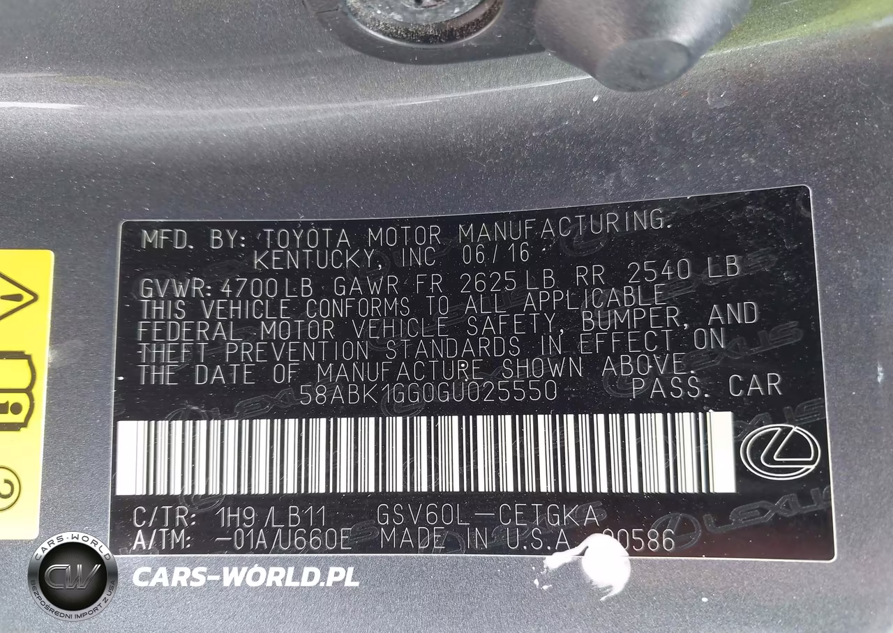 2016 Lexus Es 350 VIN:58ABK1GG0GU025550 - 9