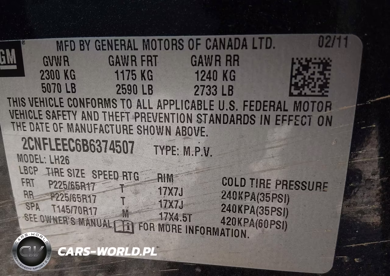 2011 Chevrolet Equinox Lt W-1Lt VIN:2CNFLEEC6B6374507 - 9