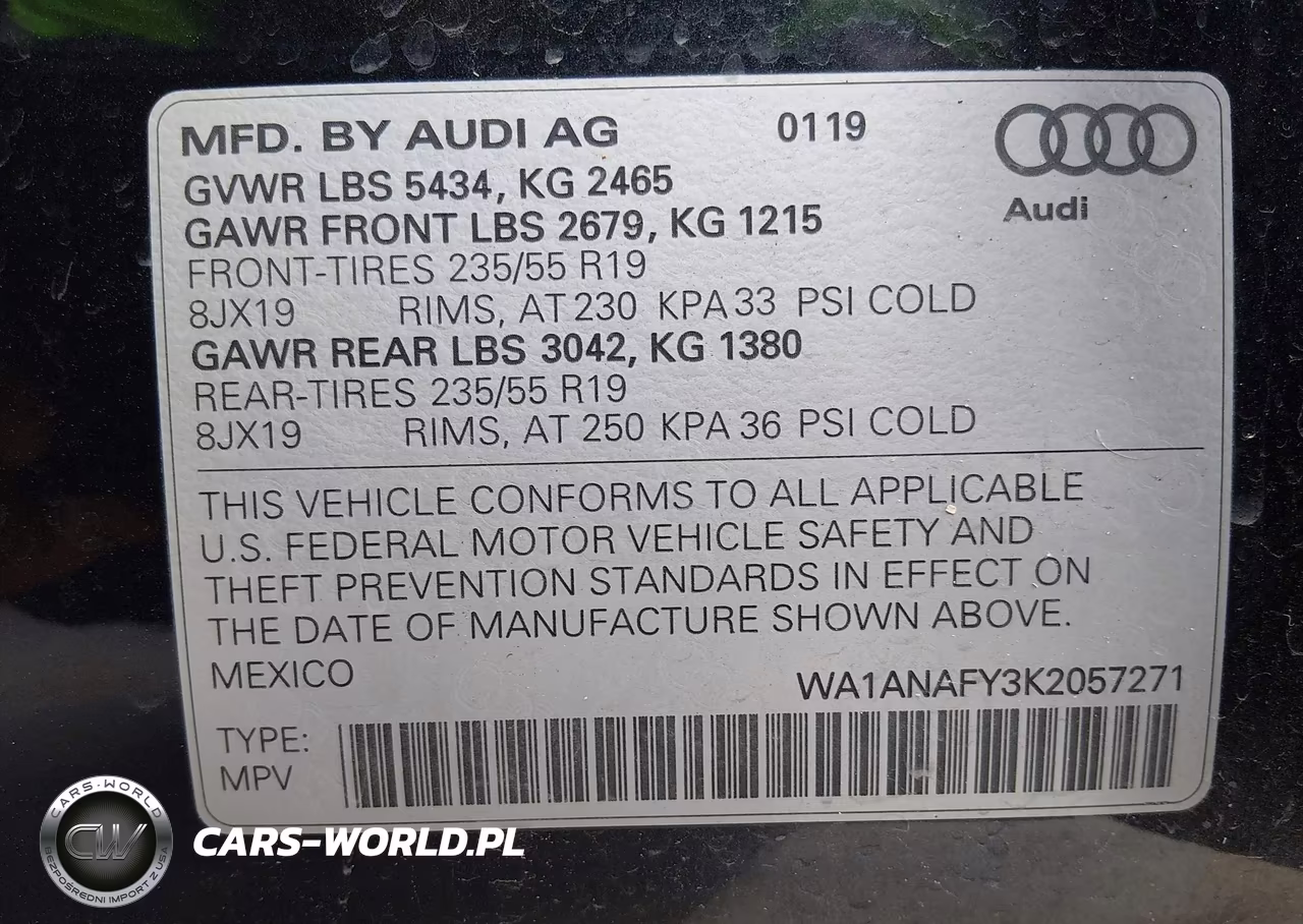 2019 Audi Q5 45 Premium VIN:WA1ANAFY3K2057271 - 9