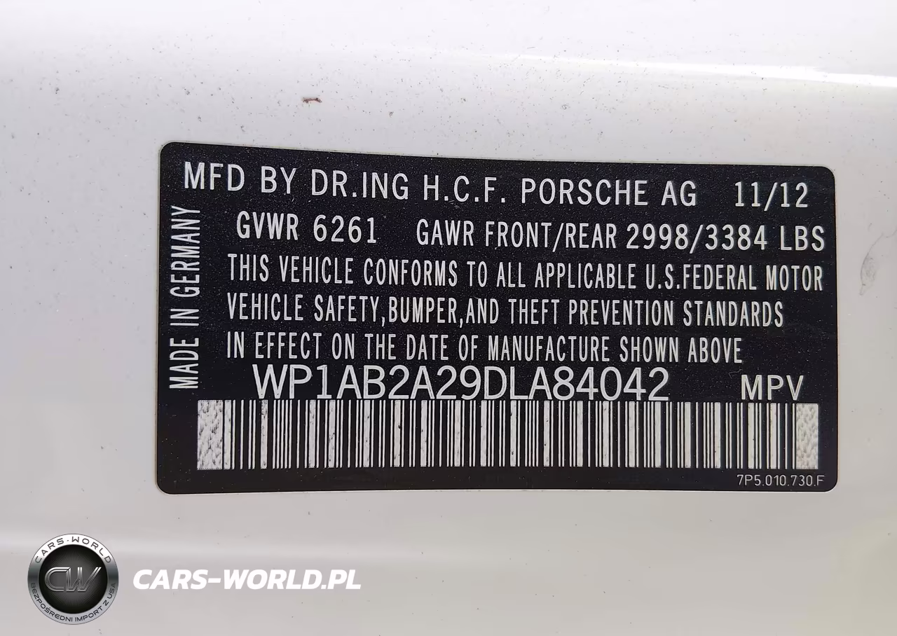 2013 Porsche Cayenne S VIN:WP1AB2A29DLA84042 - 9