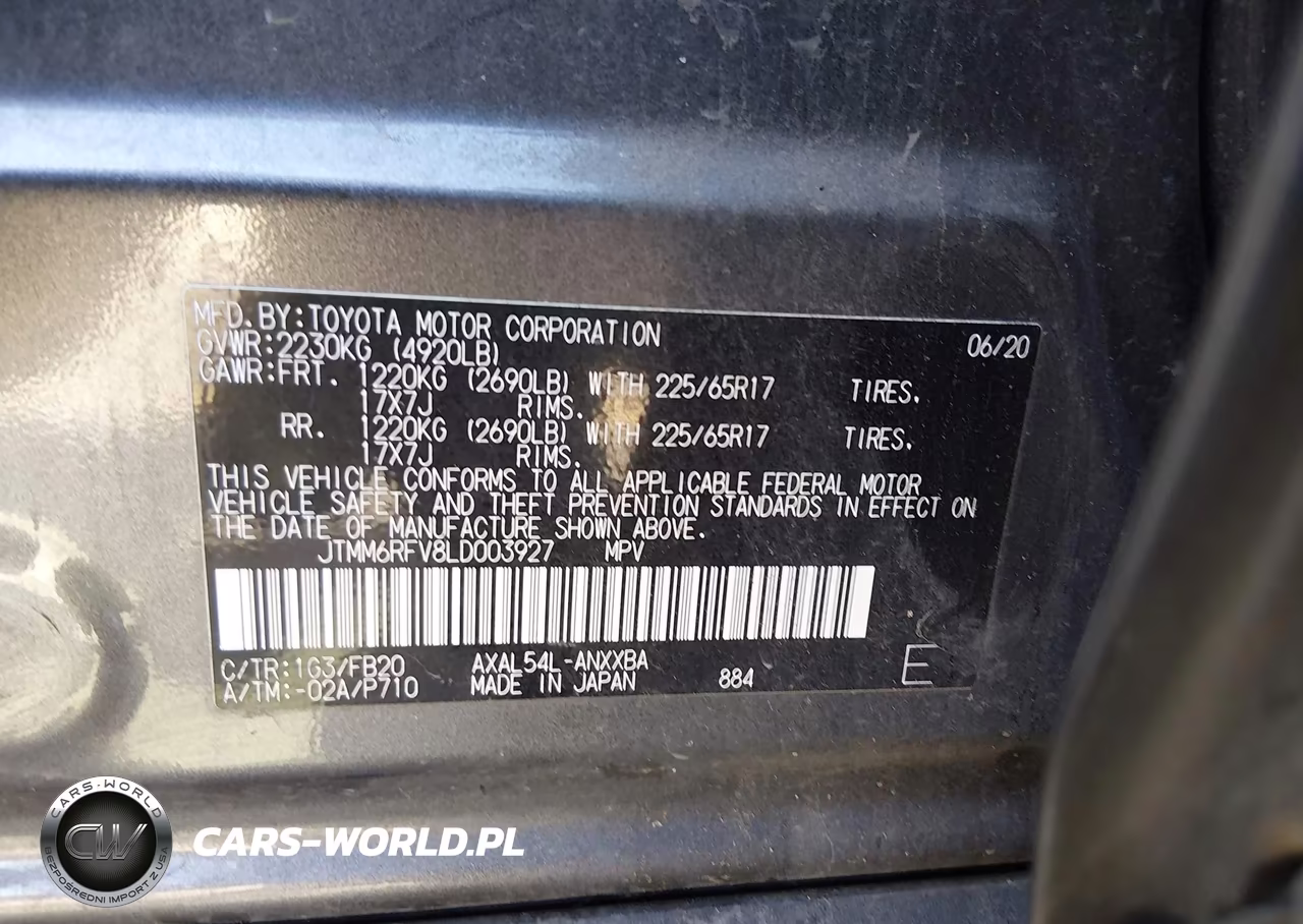 2020 Toyota Rav4 Hybrid Le VIN:JTMM6RFV8LD003927 - 9