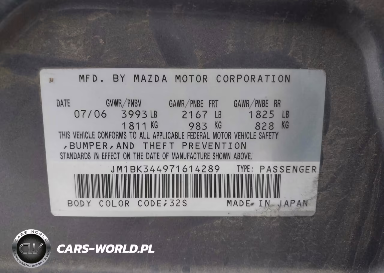 2007 Mazda Mazda3 S Touring VIN:JM1BK344971614289 - 9