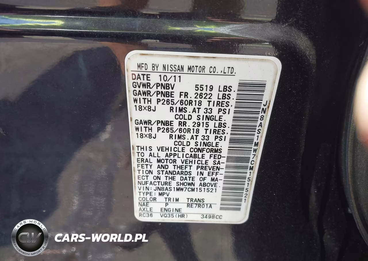 2012 Infiniti Fx35 VIN:JN8AS1MW7CM151521 - 9