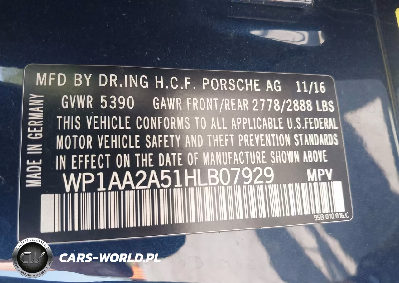 2017 Porsche Macan VIN:WP1AA2A51HLB07929 - 9