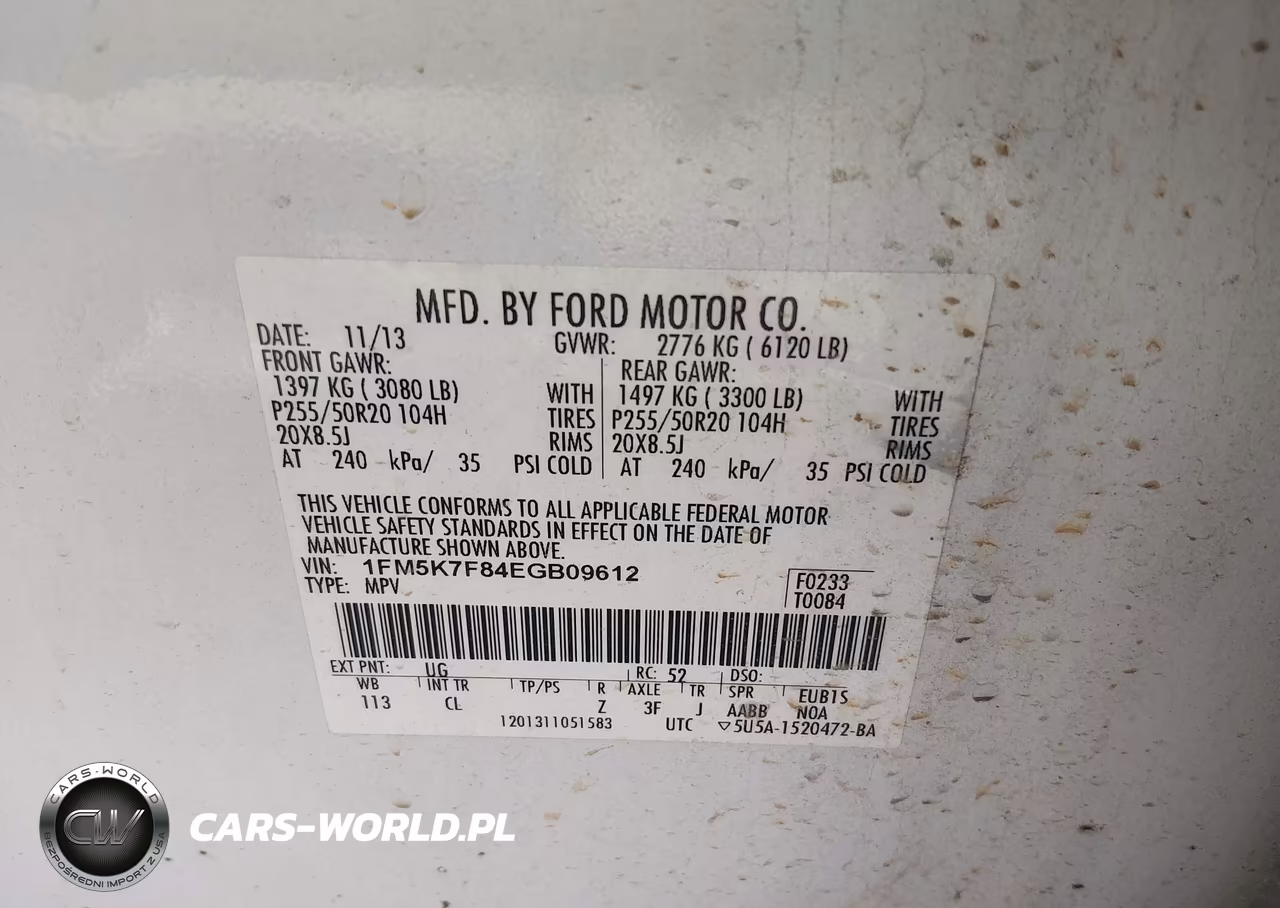 2014 Ford Explorer Limited VIN:1FM5K7F84EGB09612 - 9