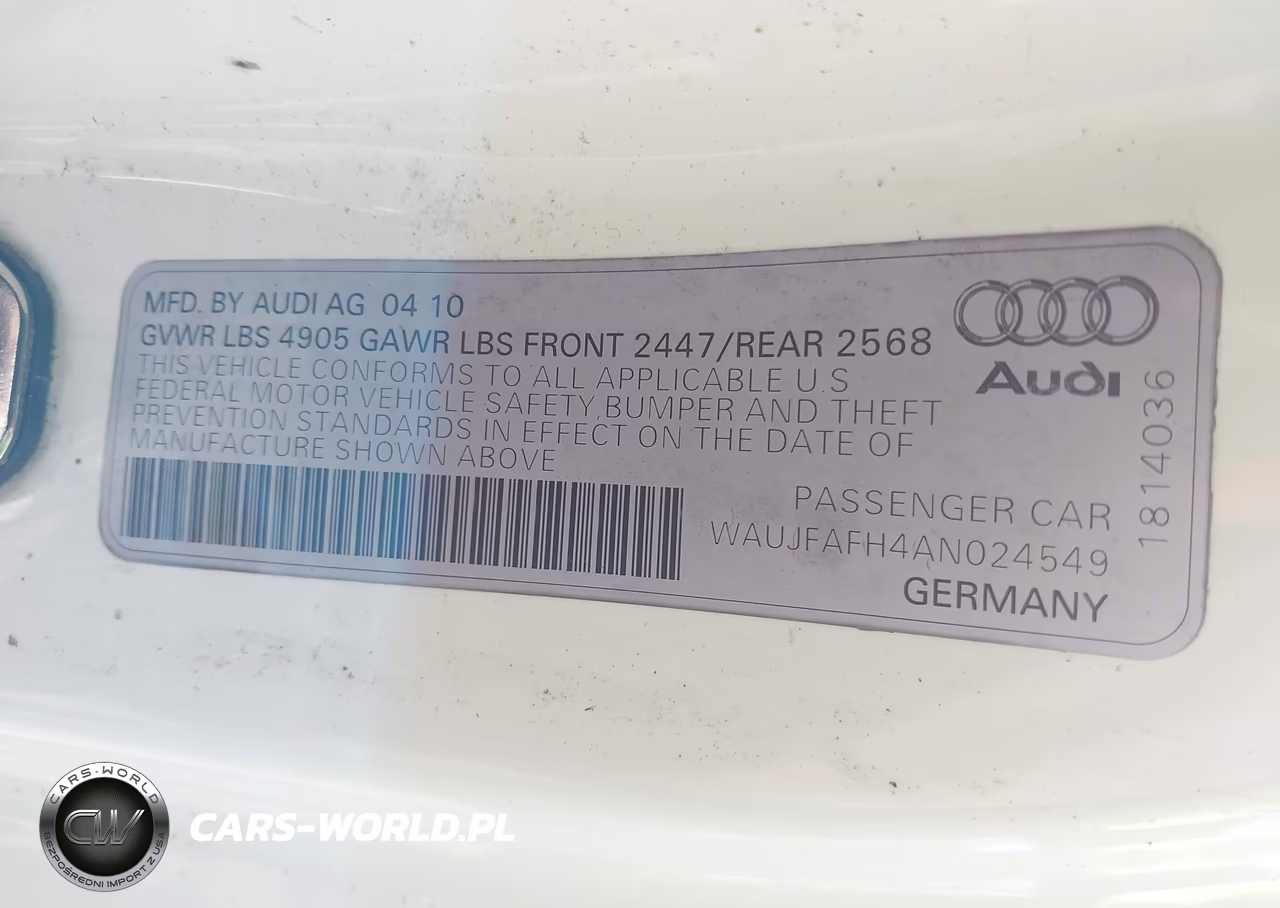 2010 Audi A5 2.0T Premium VIN:WAUJFAFH4AN024549 - 9