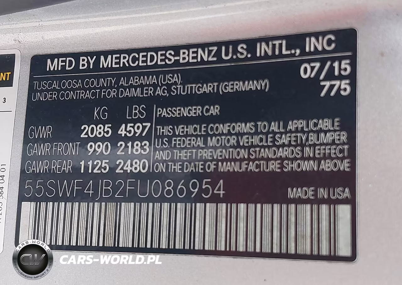 2015 Mercedes-Benz C 300 Sport VIN:55SWF4JB2FU086954 - 9