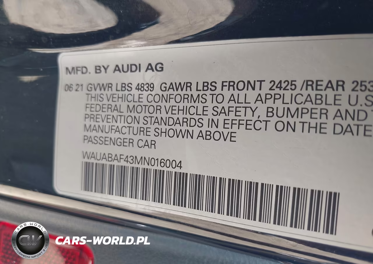 2021 Audi A4 Premium 40 Tfsi Quattro S Tronic VIN:WAUABAF43MN016004 - 9