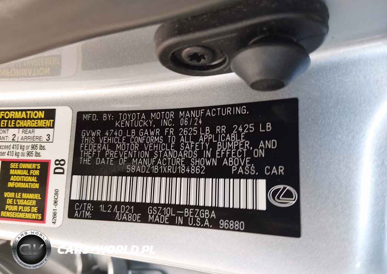 2024 Lexus Es 350 VIN:58ADZ1B1XRU184862 - 9