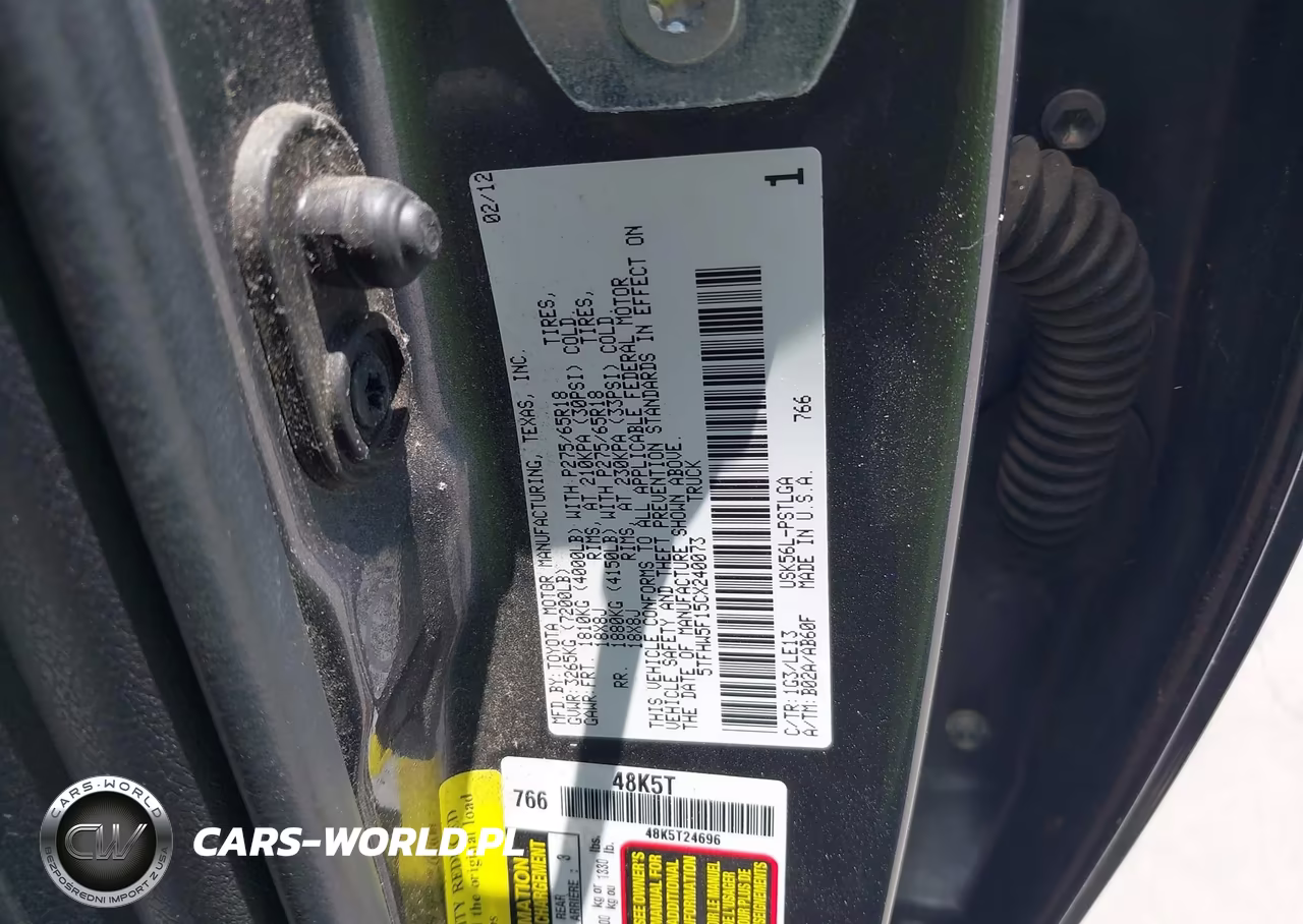 2012 Toyota Tundra Limited 5.7L V8 VIN:5TFHW5F15CX240073 - 9