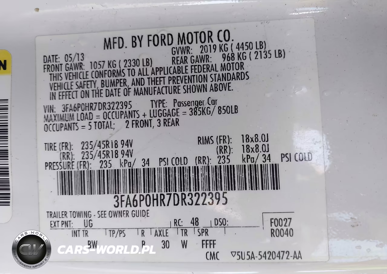 2013 Ford Fusion Se VIN:3FA6P0HR7DR322395 - 9