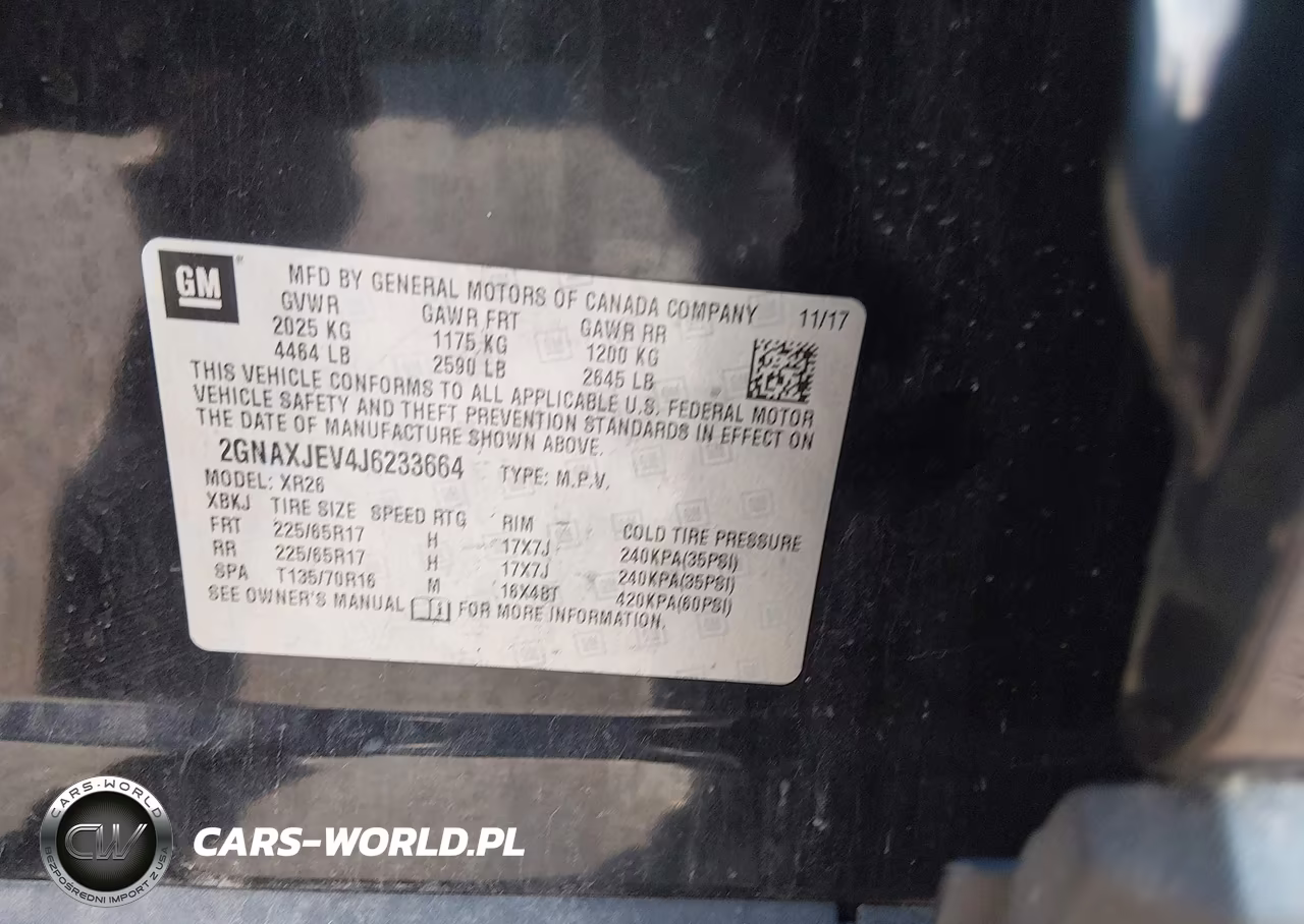 2018 Chevrolet Equinox Lt VIN:2GNAXJEV4J6233664 - 9