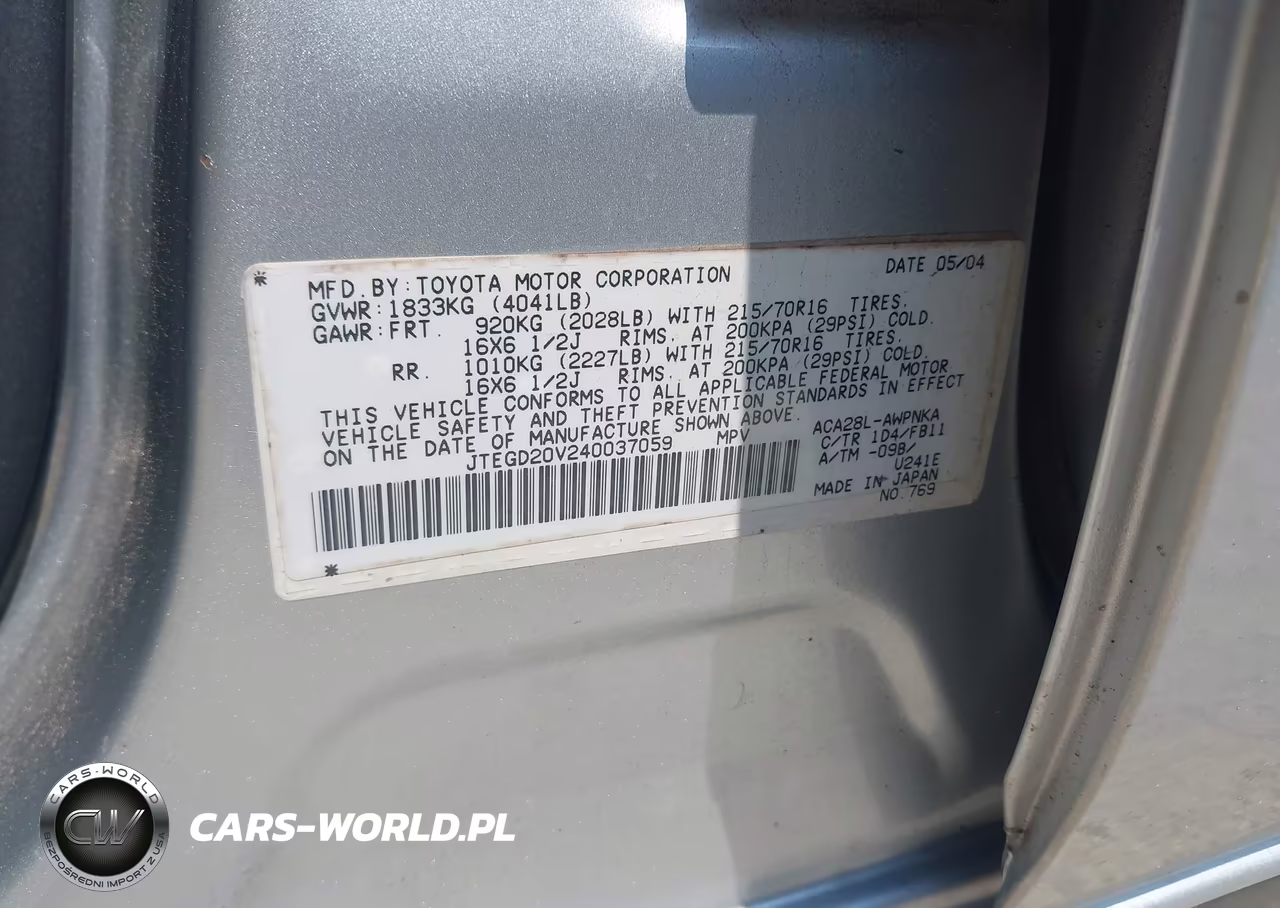 2004 Toyota Rav4 VIN:JTEGD20V240037059 - 9
