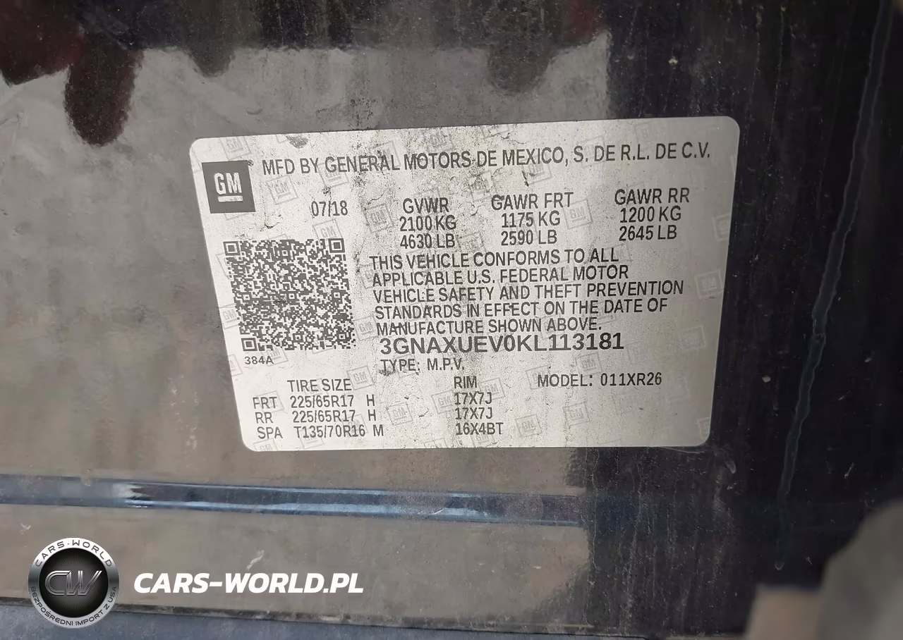 2019 Chevrolet Equinox Lt VIN:3GNAXUEV0KL113181 - 9