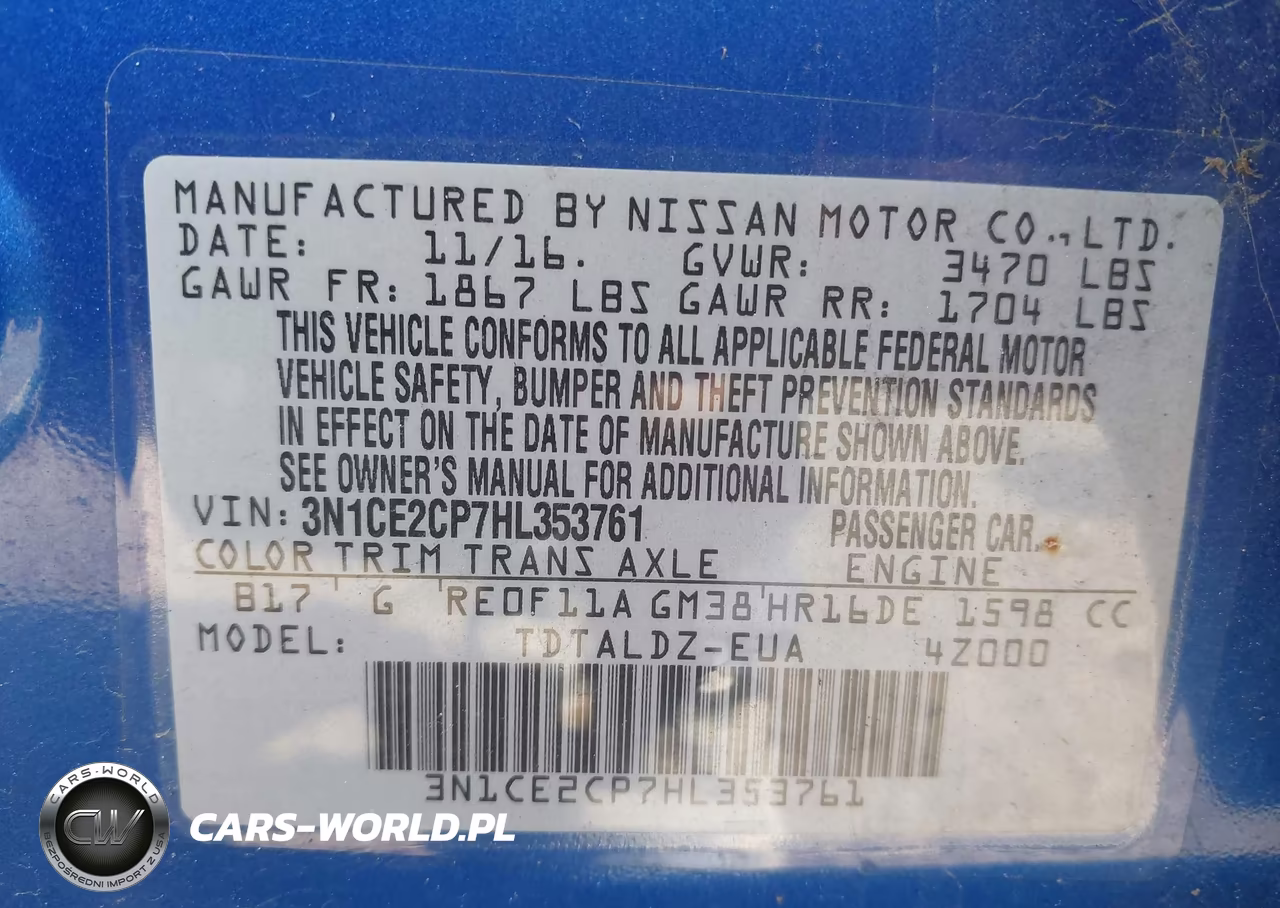 2017 Nissan Versa Note Sv VIN:3N1CE2CP7HL353761 - 9