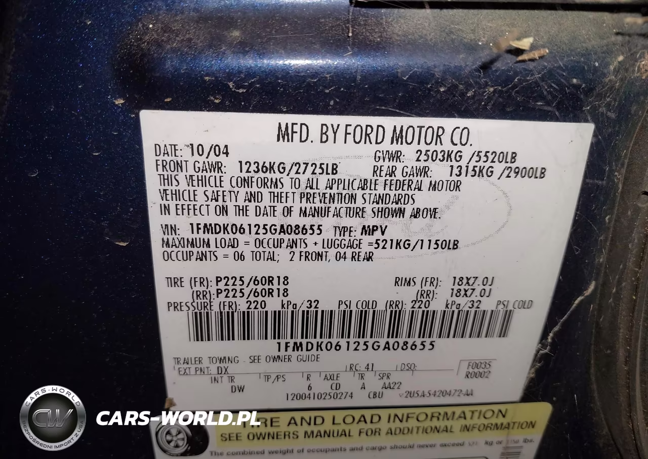 2005 Ford Freestyle Limited VIN:1FMDK06125GA08655 - 9