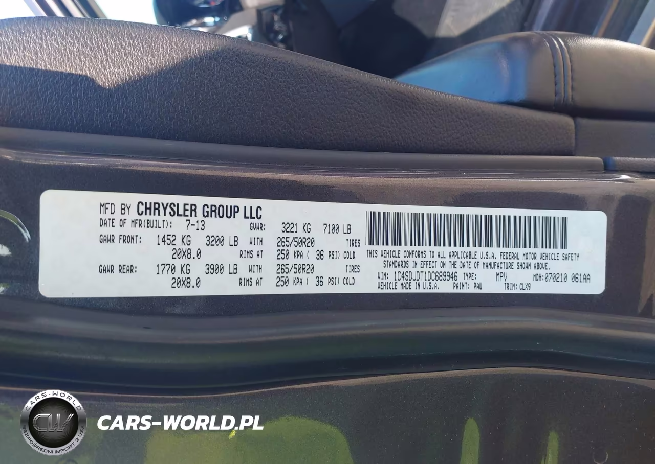 2013 Dodge Durango Crew VIN:1C4SDJDT1DC689946 - 9