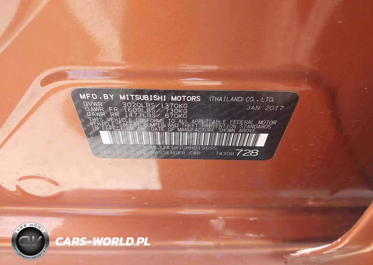 2017 Mitsubishi Mirage Es VIN:ML32A3HJ0HH019555 - 9