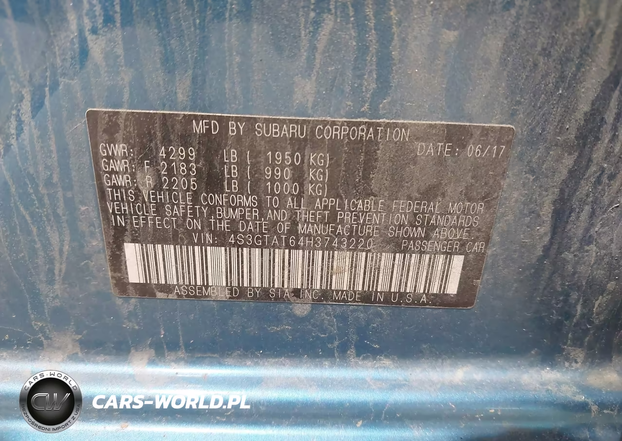 2017 Subaru Impreza 2.0I Limited VIN:4S3GTAT64H3743220 - 9