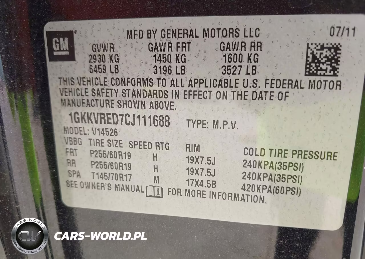 2012 GMC Acadia Slt-1 VIN:1GKKVRED7CJ111688 - 9