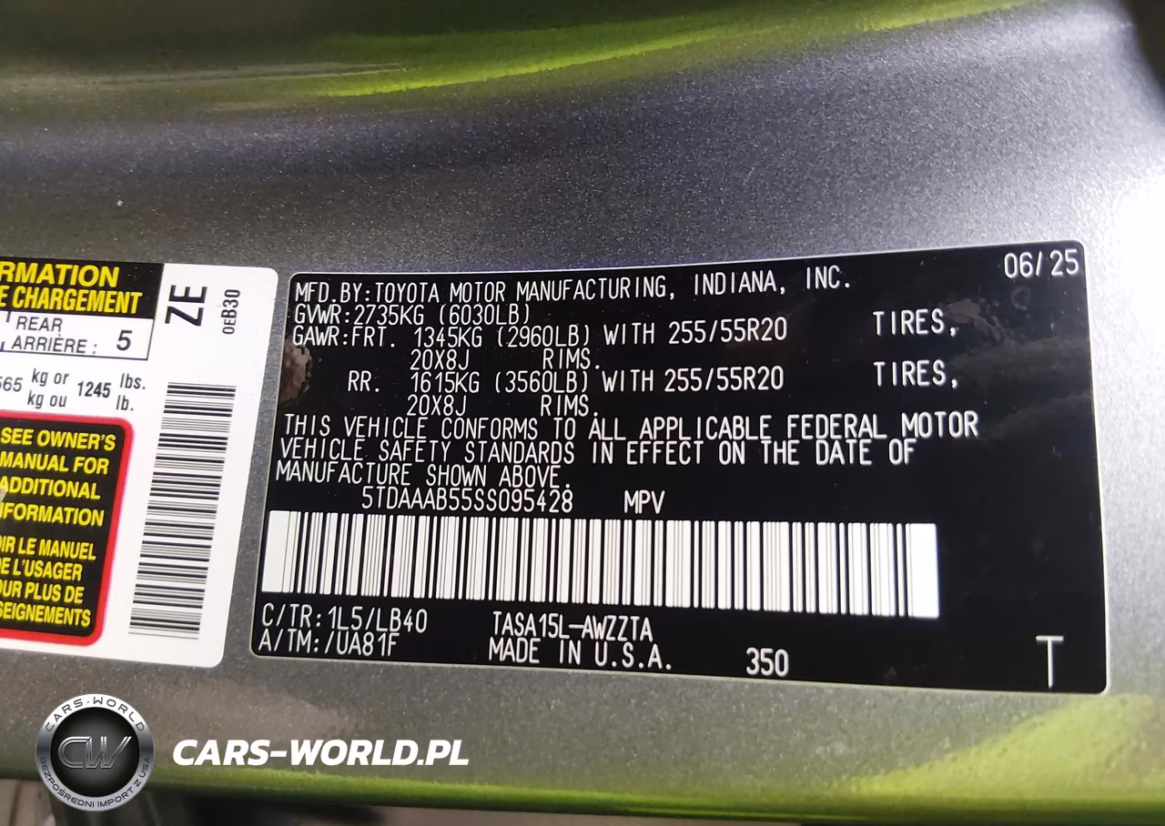 2025 Toyota Grand Highlander Platinum VIN:5TDAAAB55SS095428 - 9