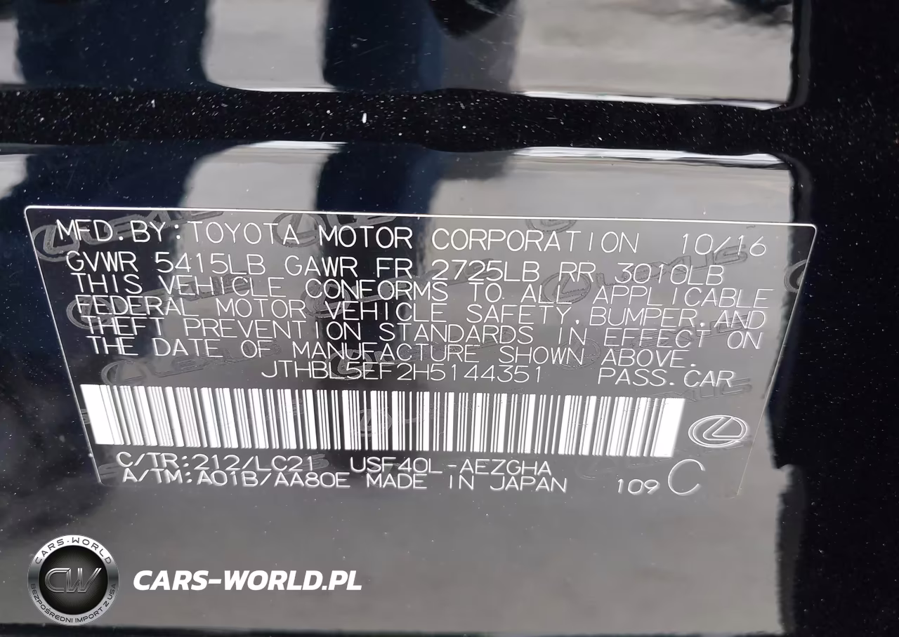 2017 Lexus Ls 460 VIN:JTHBL5EF2H5144351 - 9