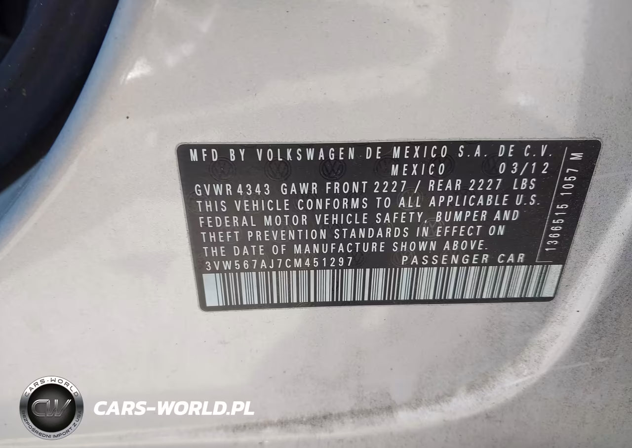 2012 Volkswagen Jetta Gli VIN:3VW567AJ7CM451297 - 9