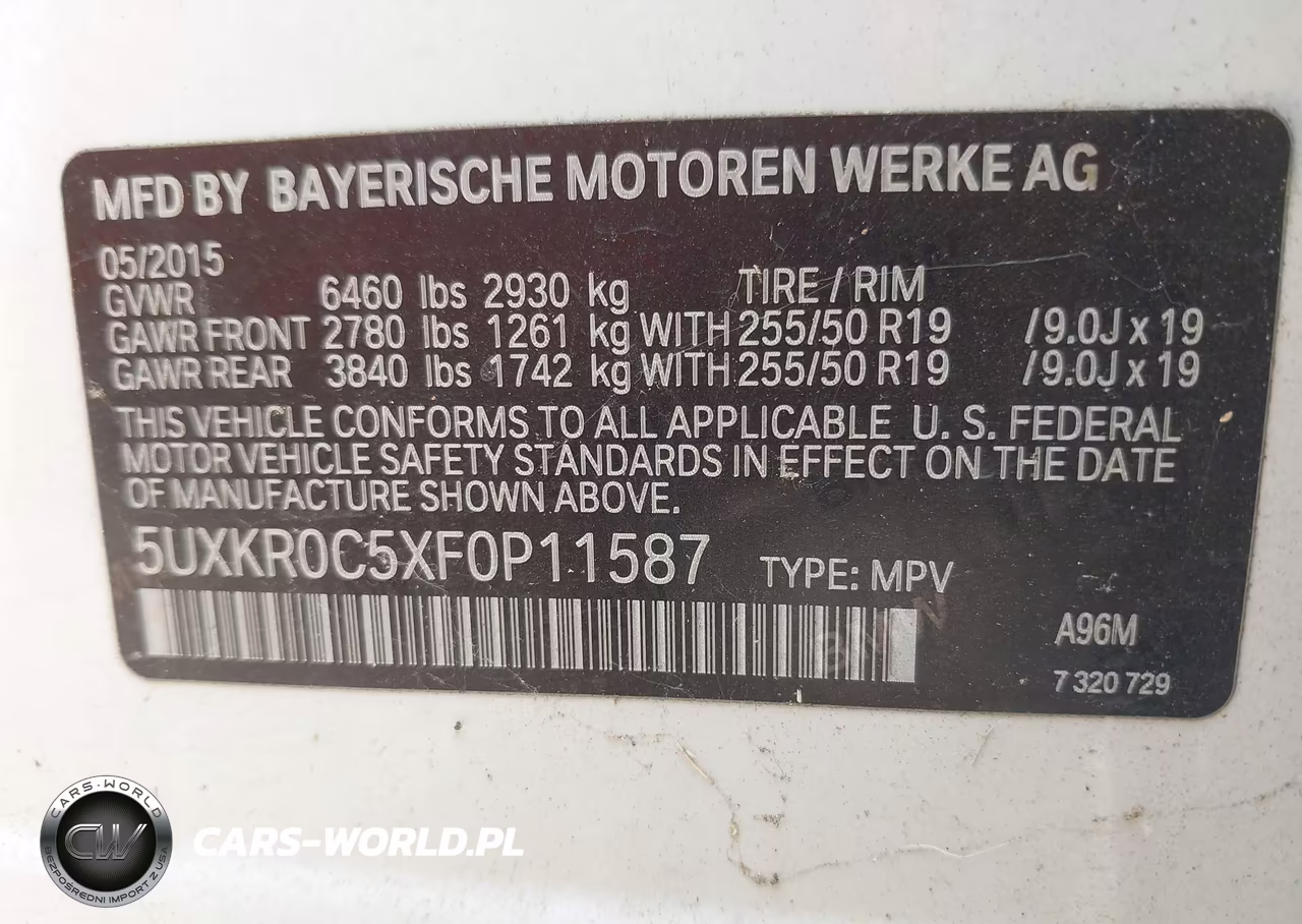 2015 BMW X5 xDrive35I VIN:5UXKR0C5XF0P11587 - 9