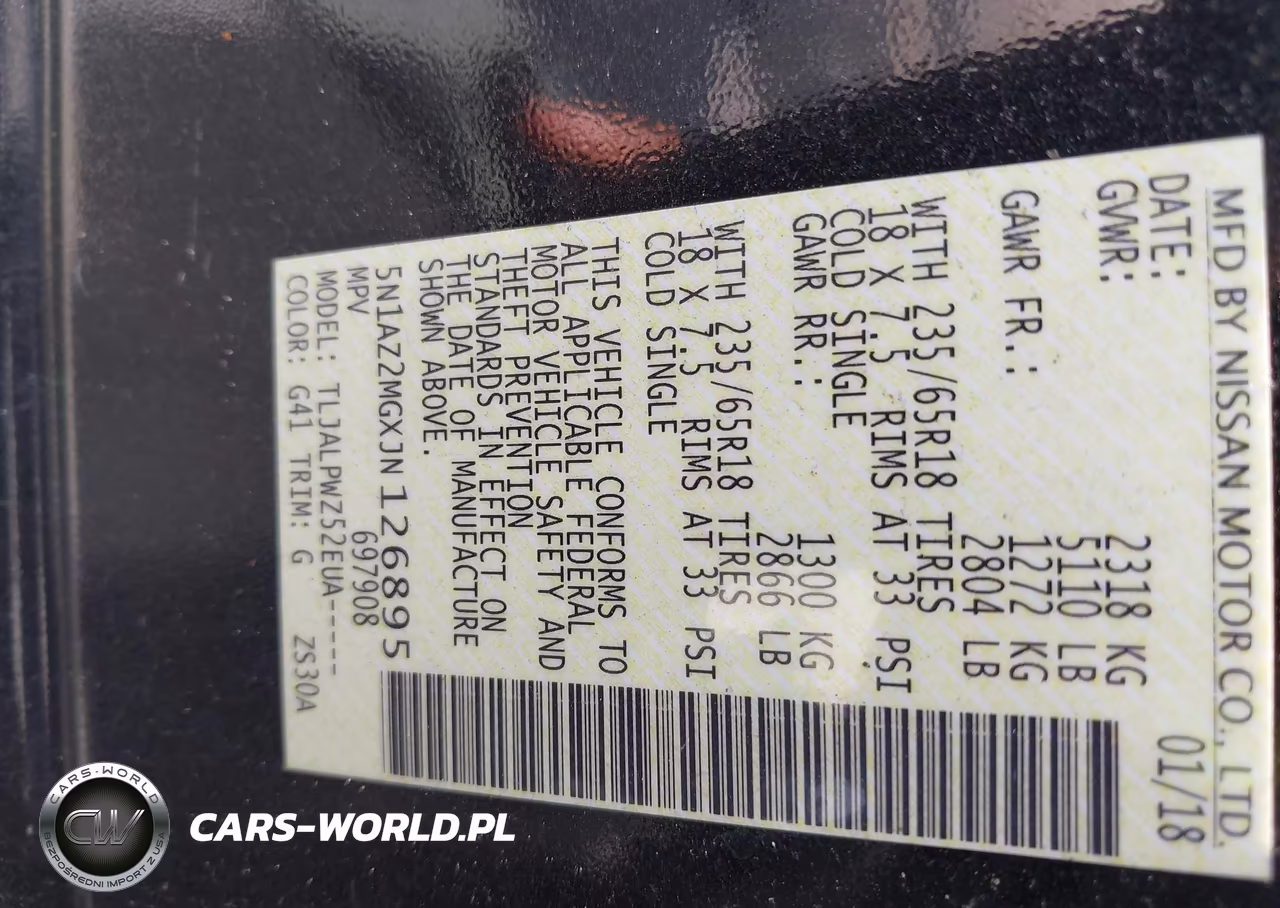 2018 Nissan Murano S VIN:5N1AZ2MGXJN126895 - 9