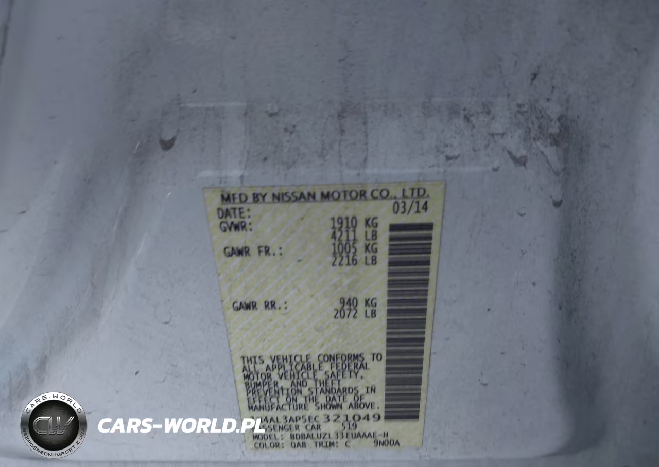 2014 Nissan Altima 2.5 Sv VIN:1N4AL3AP5EC321049 - 9