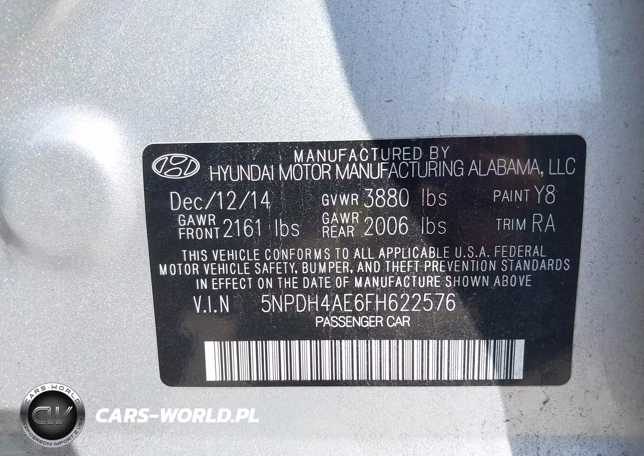 2015 Hyundai Elantra Se VIN:5NPDH4AE6FH622576 - 9