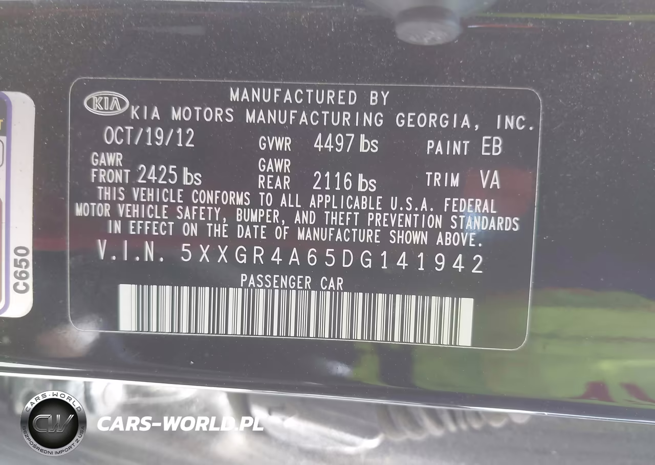 2013 Kia Optima Sx VIN:5XXGR4A65DG141942 - 9