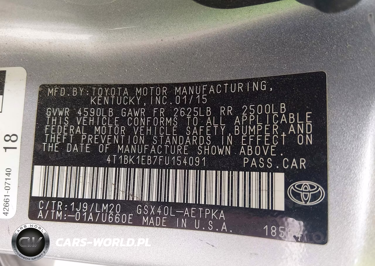 2015 Toyota Avalon Limited VIN:4T1BK1EB7FU154091 - 9