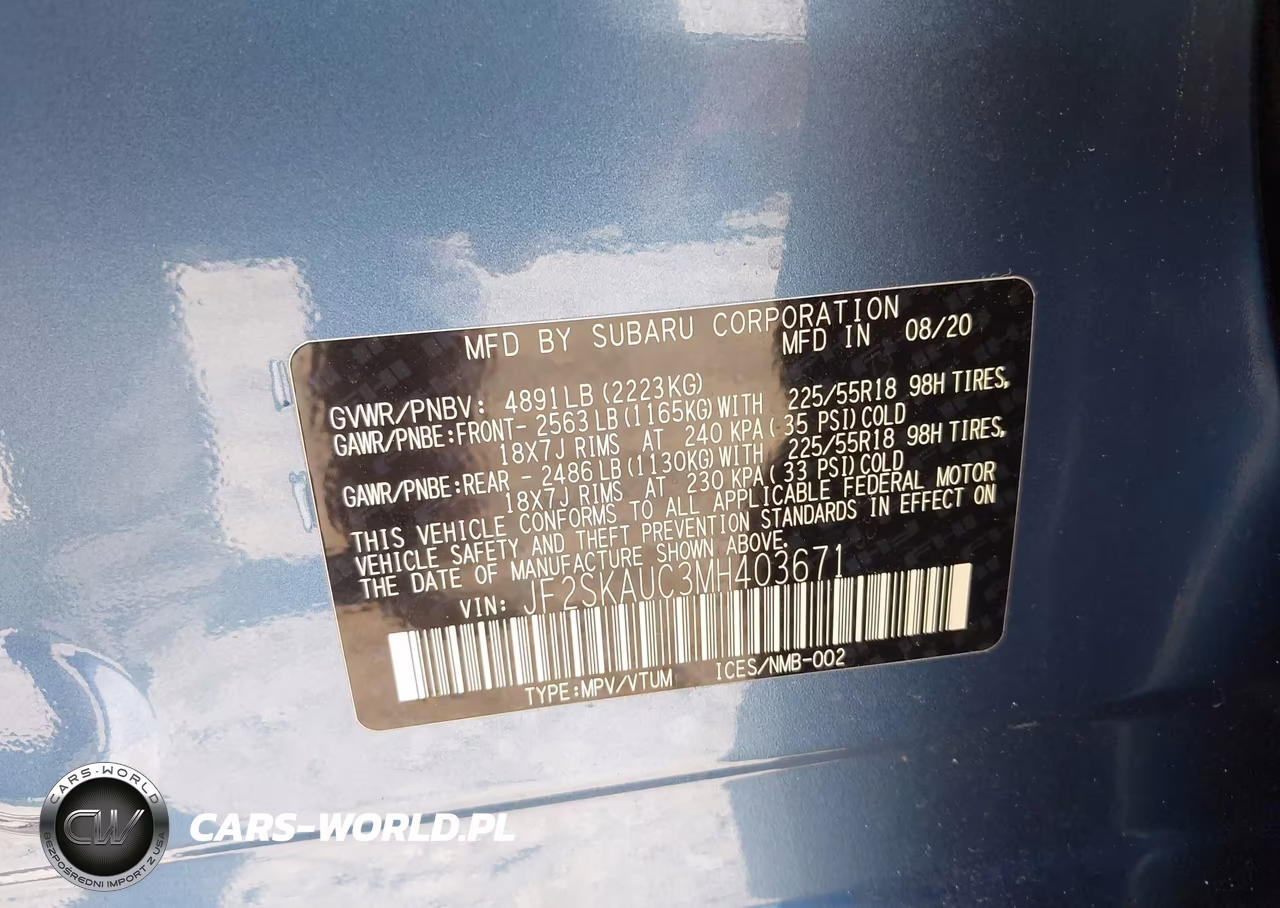 2021 Subaru Forester Limited VIN:JF2SKAUC3MH403671 - 9