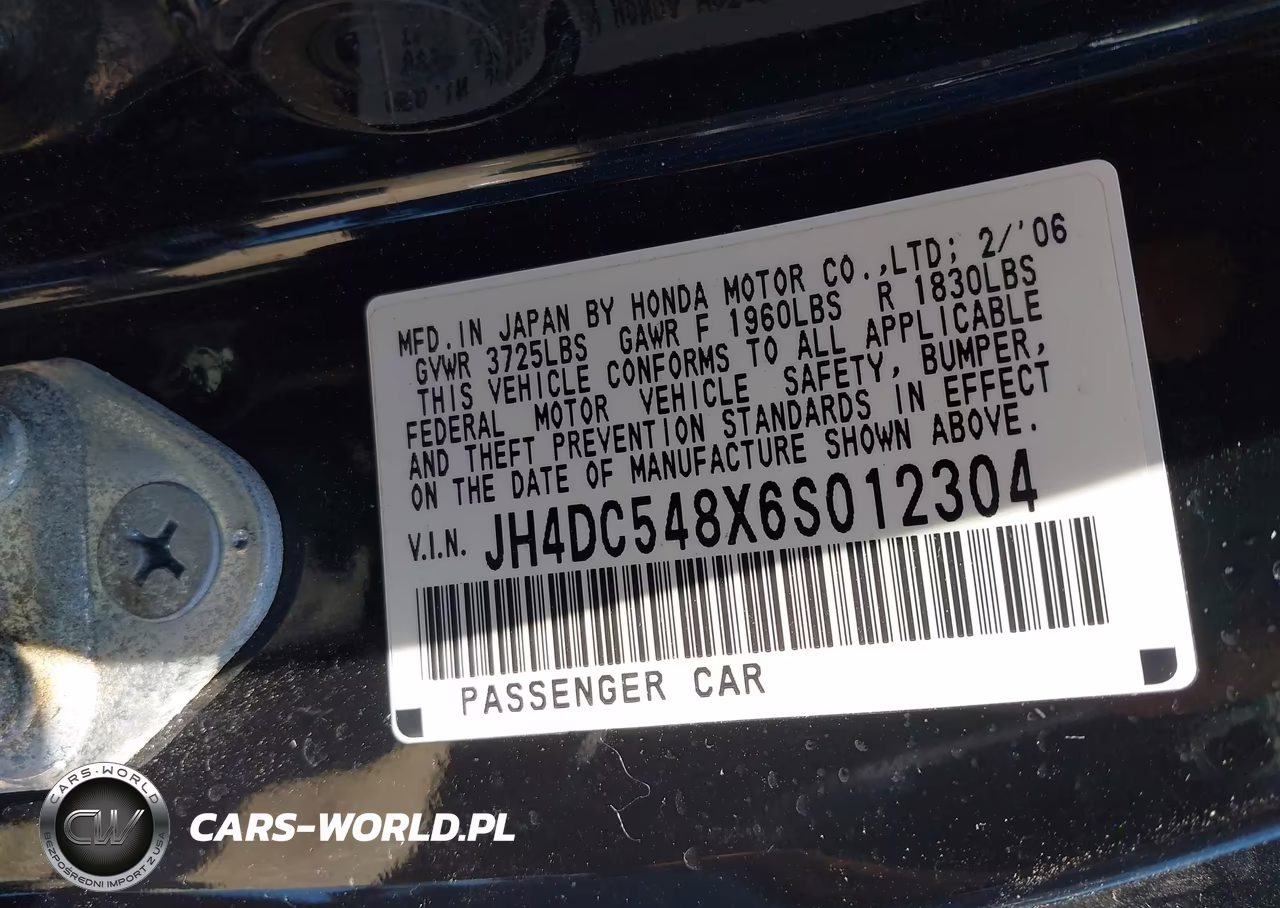 2006 Acura Rsx VIN:JH4DC548X6S012304 - 9
