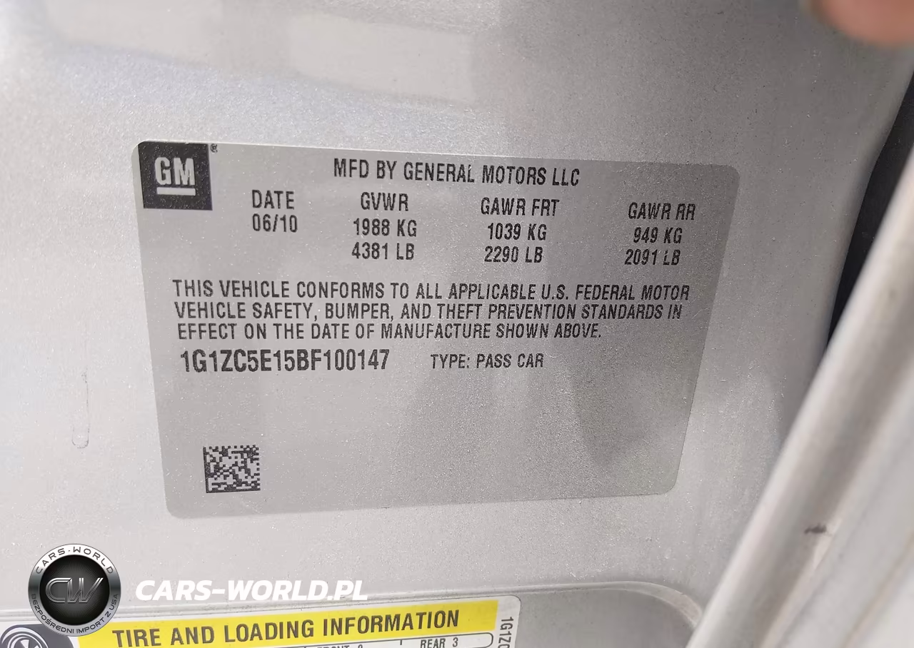2011 Chevrolet Malibu 1Lt VIN:1G1ZC5E15BF100147 - 9