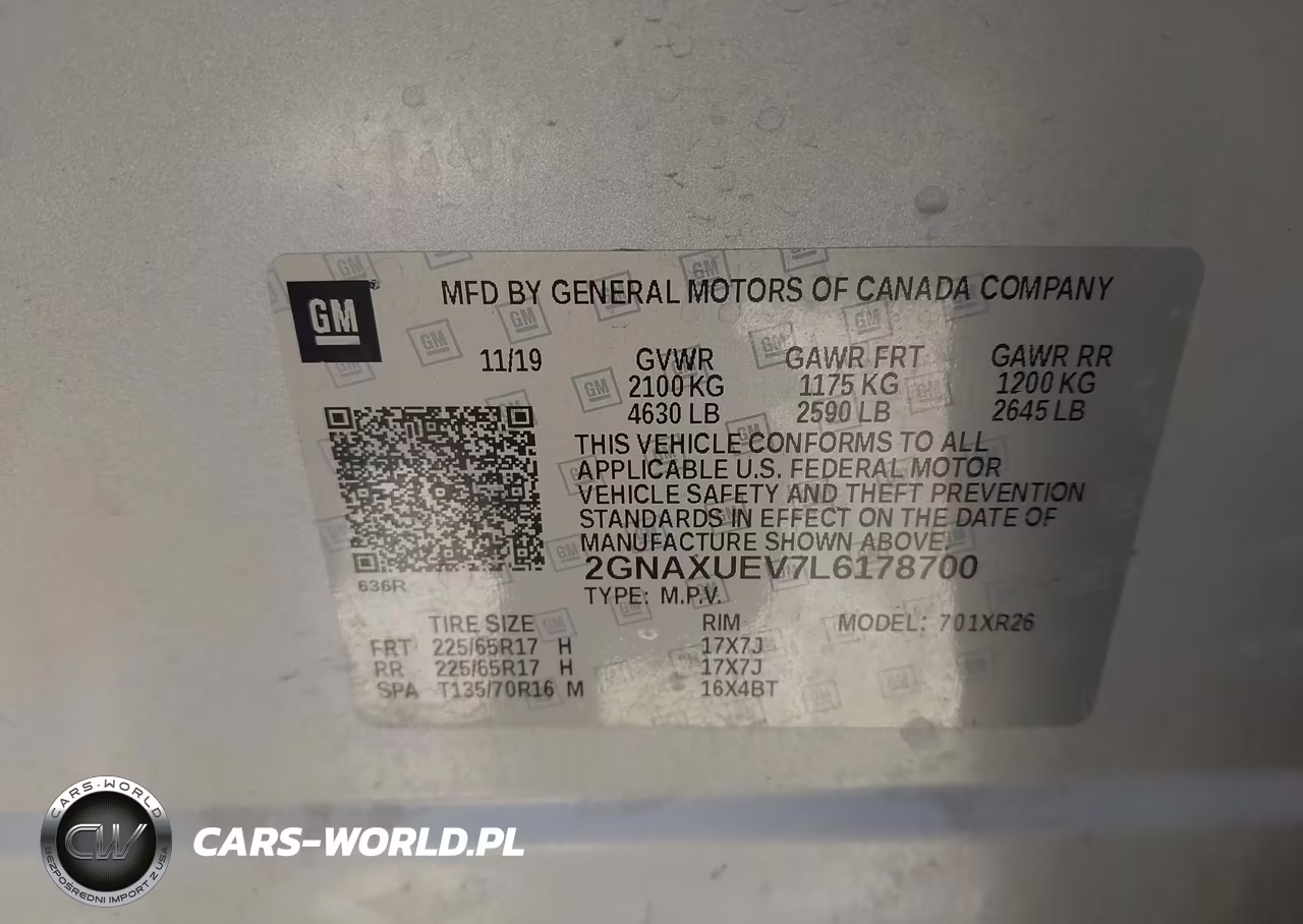 2020 Chevrolet Equinox Awd Lt 1.5L Turbo VIN:2GNAXUEV7L6178700 - 9