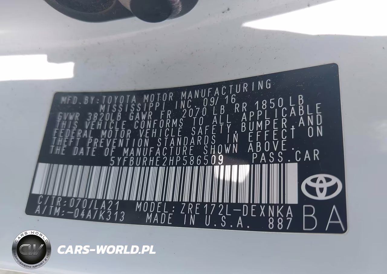 2017 Toyota Corolla Xle VIN:5YFBURHE2HP586509 - 9