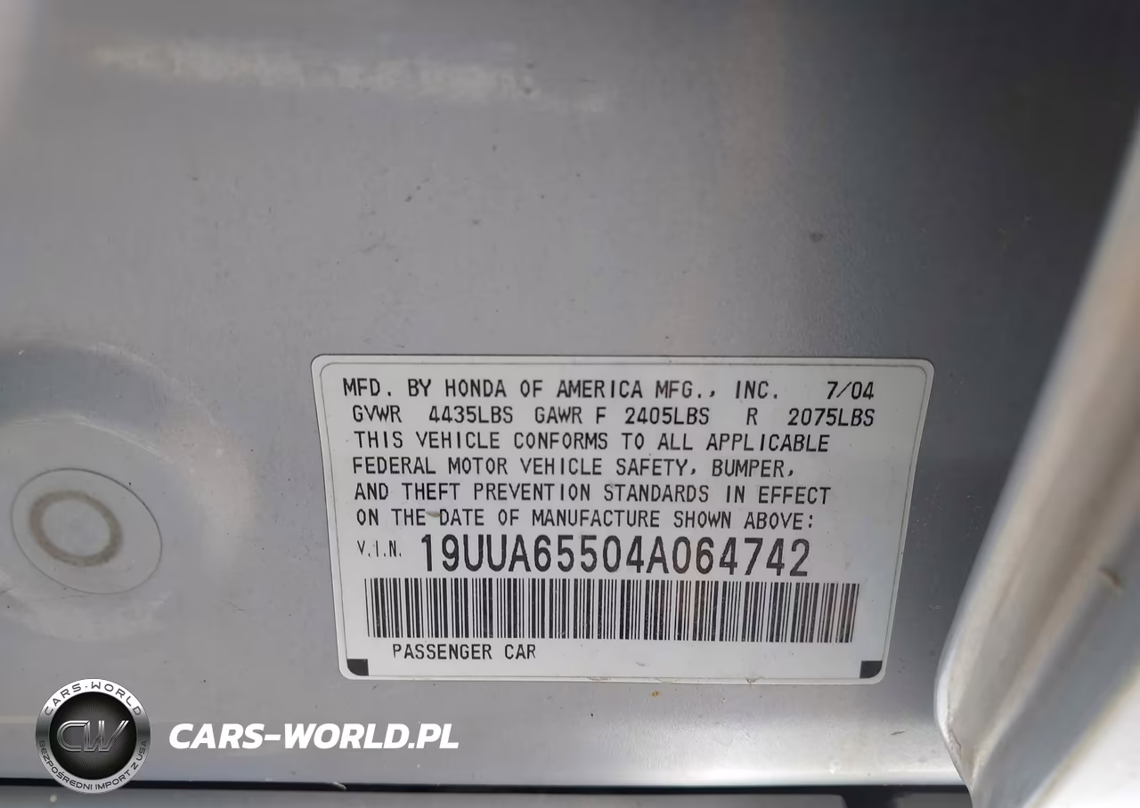 2004 Acura Tl VIN:19UUA65504A064742 - 9