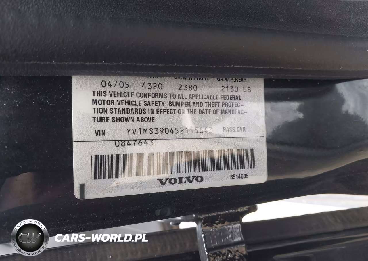 2005 Volvo S40 2.4I A-2.4I A Sr-2.4I M-2.4I M Sr VIN:YV1MS390452115643 - 9