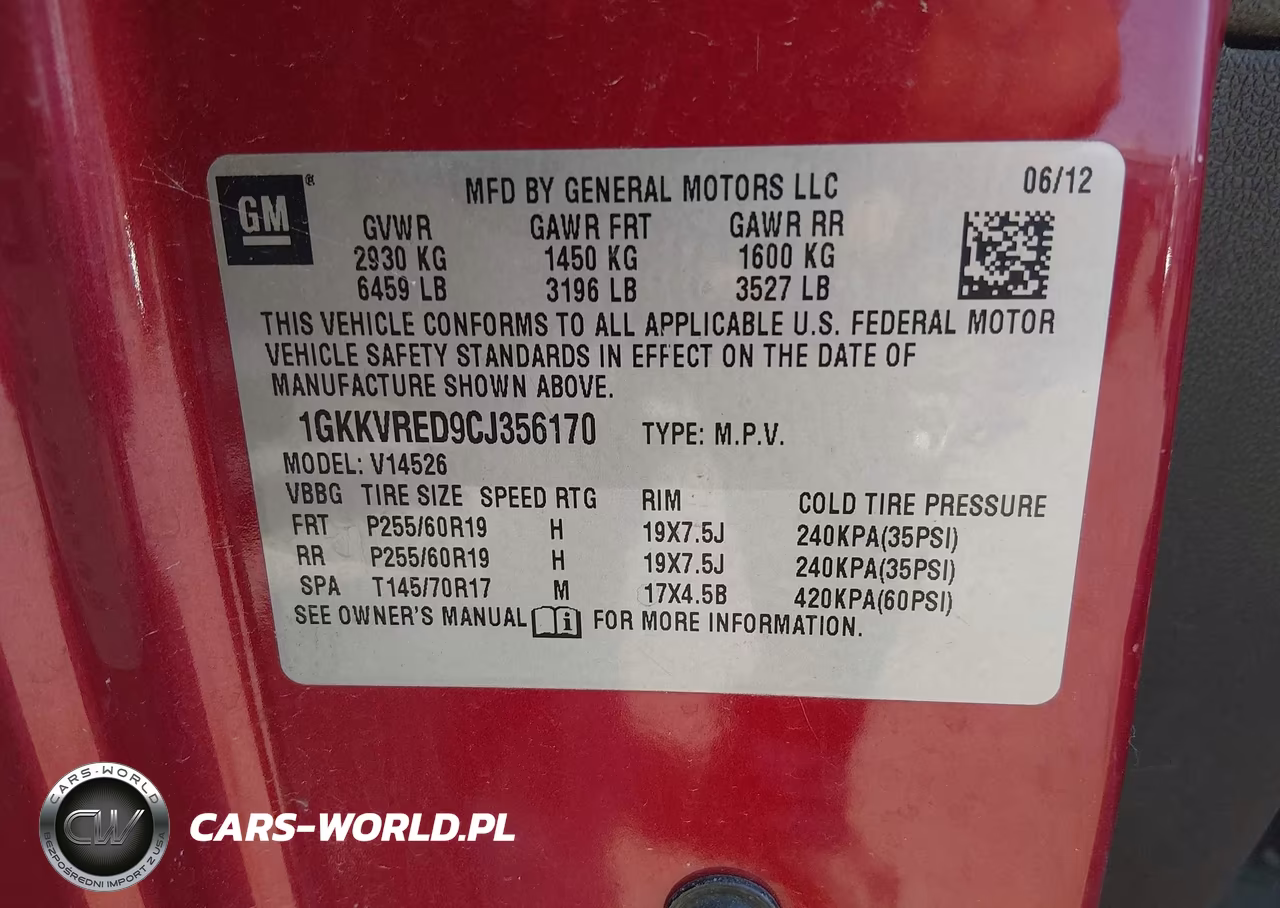 2012 GMC Acadia Slt-1 VIN:1GKKVRED9CJ356170 - 9