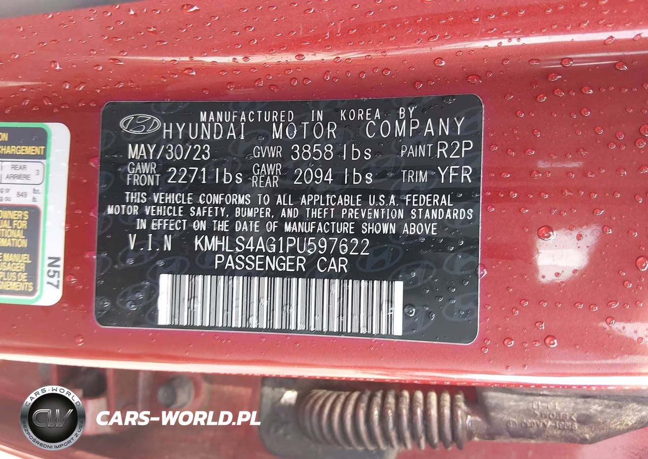 2023 Hyundai Elantra Sel VIN:KMHLS4AG1PU597622 - 9