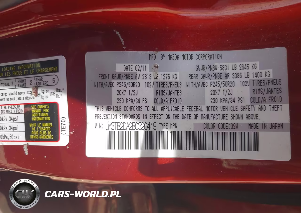 2011 Mazda Cx-9 Grand Touring VIN:JM3TB2DA2B0320419 - 9