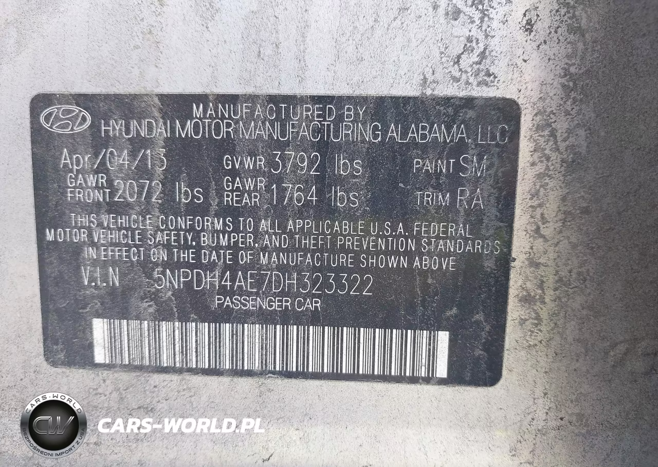 2013 Hyundai Elantra Limited VIN:5NPDH4AE7DH323322 - 9