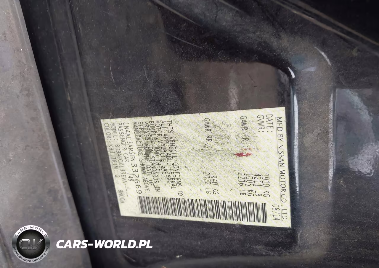 2015 Nissan Altima 2.5 S VIN:1N4AL3AP5FN332669 - 9