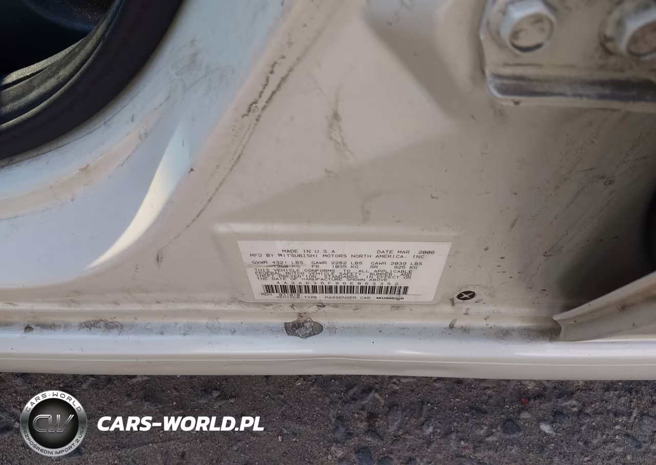 2006 Mitsubishi Galant Es-Se VIN:4A3AB36F86E063352 - 9