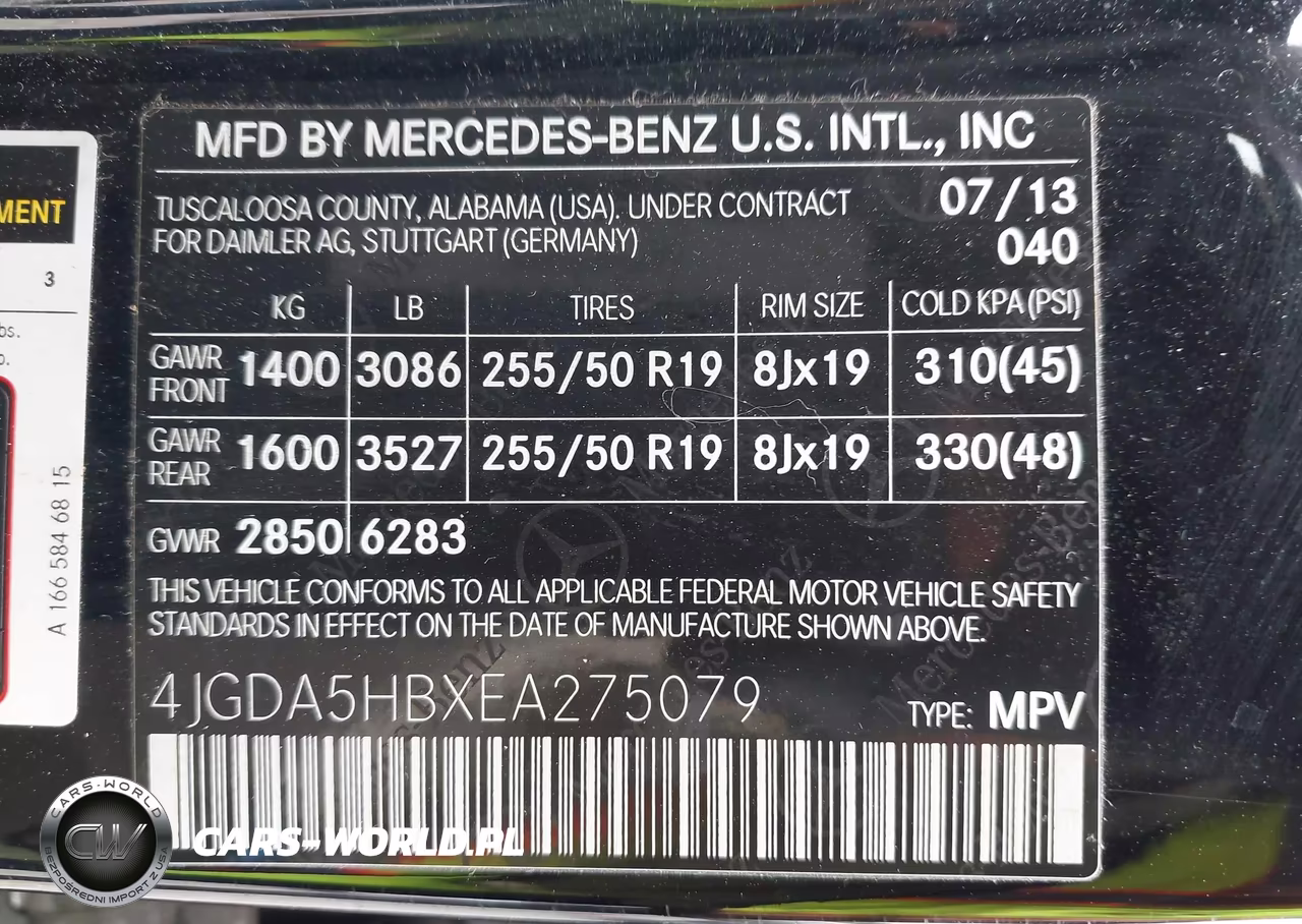 2014 Mercedes-Benz Ml 350 4Matic VIN:4JGDA5HBXEA275079 - 9