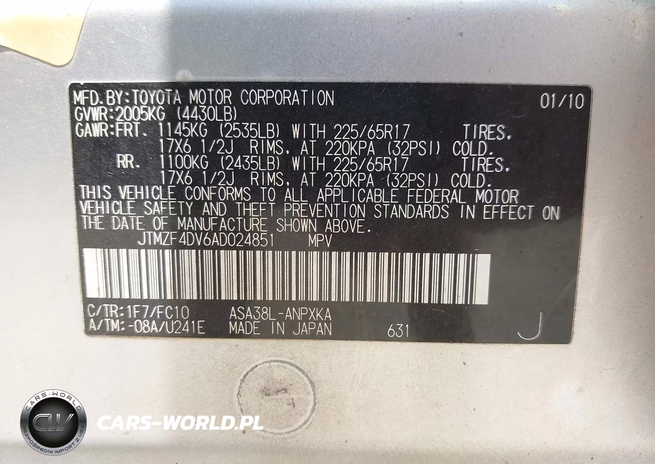 2010 Toyota Rav4 VIN:JTMZF4DV6AD024851 - 9