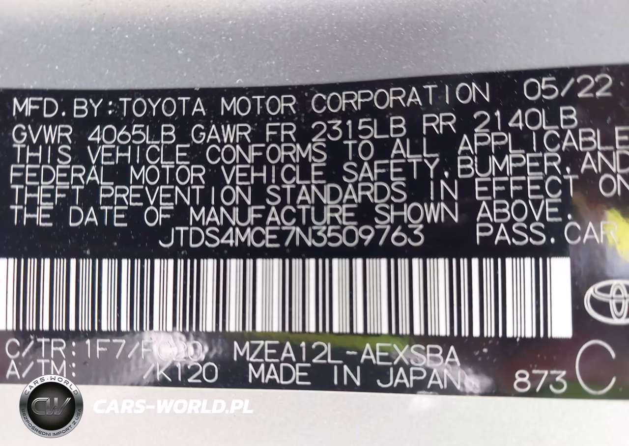 2022 Toyota Corolla Se VIN:JTDS4MCE7N3509763 - 9