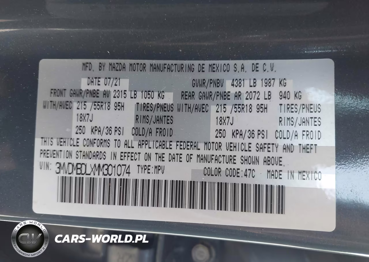 2021 Mazda Cx-30 Premium VIN:3MVDMBDLXMM301074 - 9